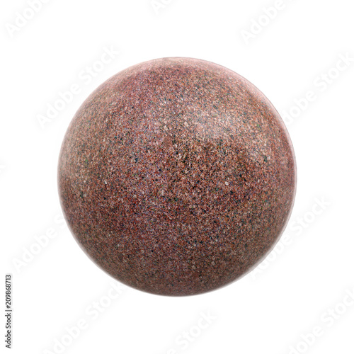 Red granite ball