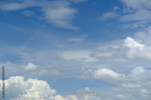 Fototapeta Naklejka Na Ścianę i Meble -  clouds fluffy in blue sky