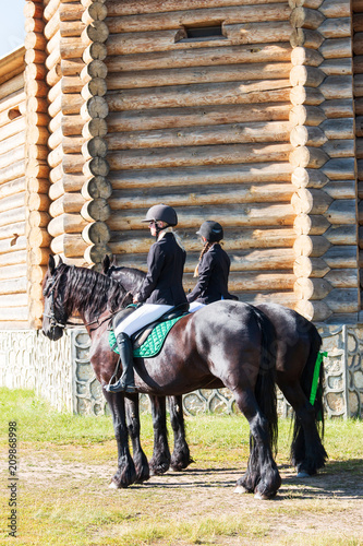 equestrians on horseback