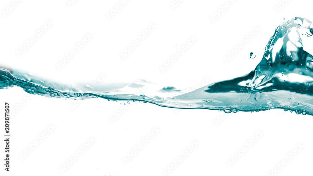 Water smooth wave in a wave isolated on white background Water smooth wave in a wave isolated on white background
