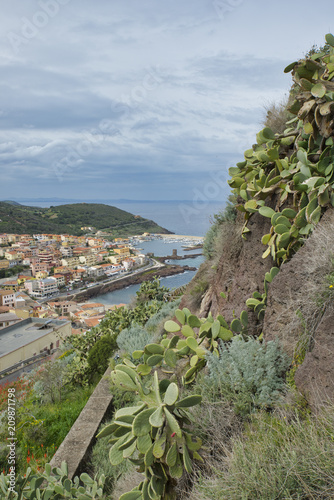 view on castelsardo skyline photo