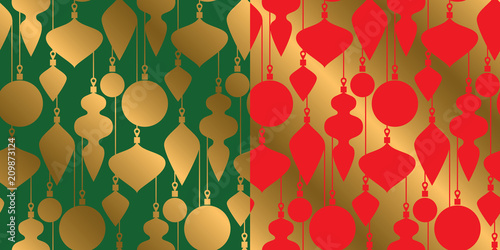 Geometric gold bauble silhouette