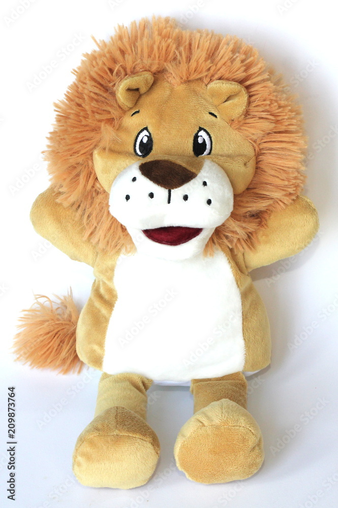 Child's soft toy lion plush puppet Child's soft toy lion plush puppet