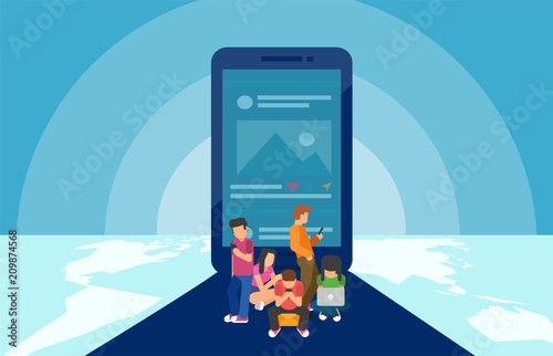 Social media concept in vector