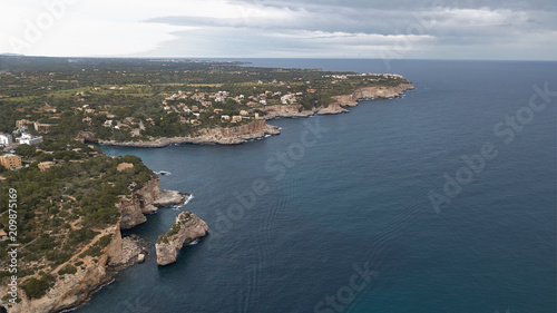 Fototapeta Naklejka Na Ścianę i Meble -  Coast of Majorca from the air