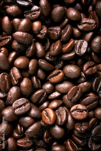 Coffee bean close up background
