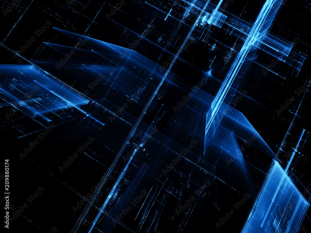 Obraz premium Glass city - abstract digitally generated image