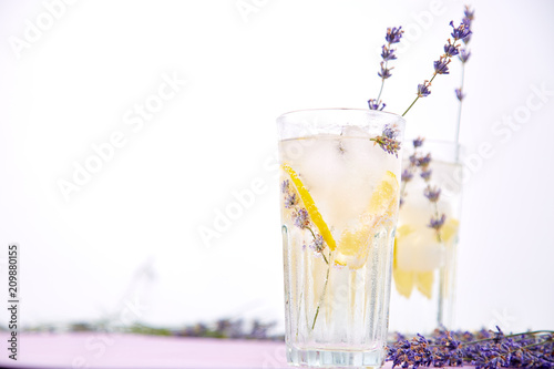 Lavender lemonade with lemon