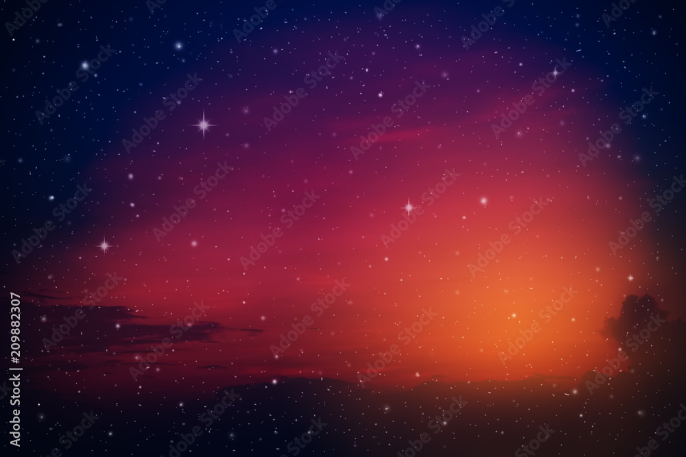 Fototapeta premium colorful night sky