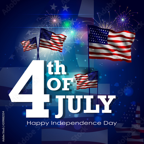 4th of July Independence Day of America background