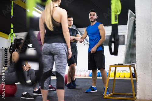 athletes getting instructions from trainer