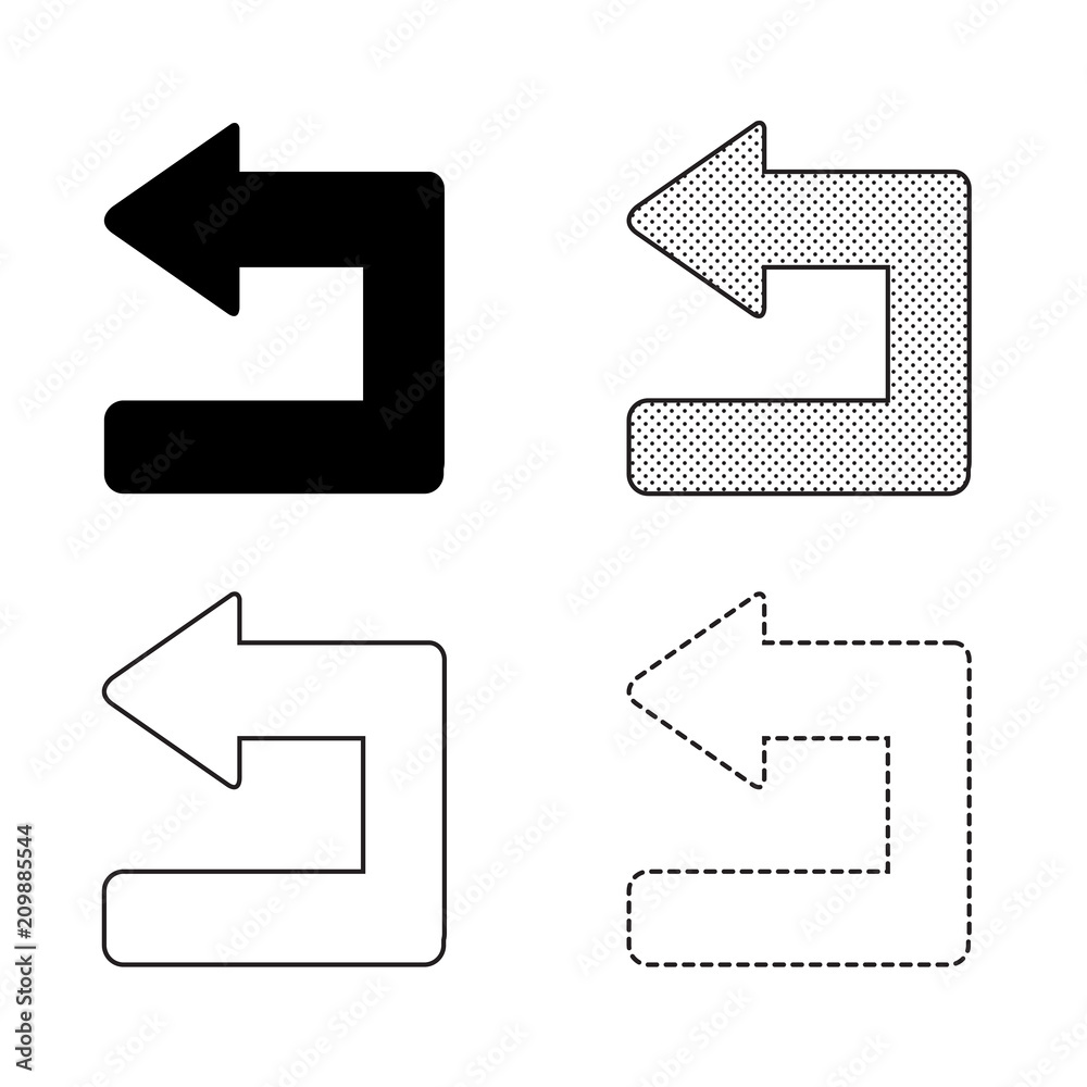 Vector arrow icon illustration Vector arrow icon illustration