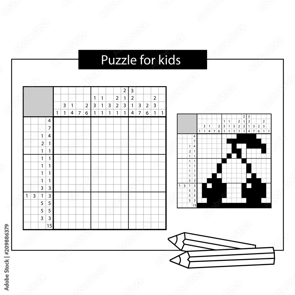Cherry Black and white japanese crossword with answer Nonogram with Cherry Black and white japanese crossword with answer Nonogram with