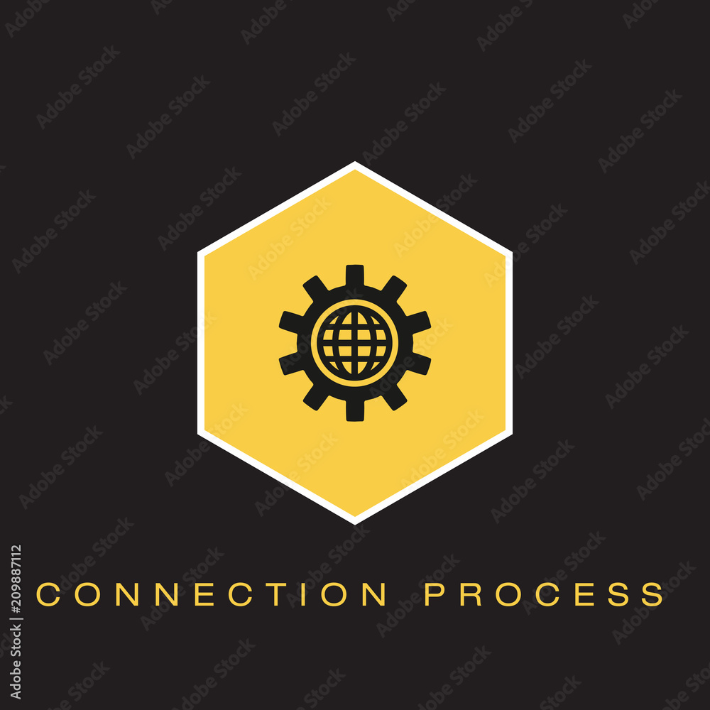 Fototapeta premium Connection Process Icon