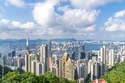 Photography city skyline in hongkong china