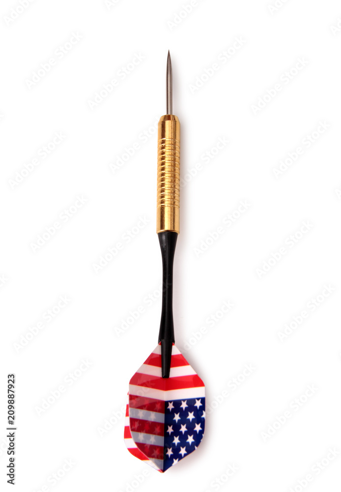 Target for darts whit american flag on white background Target for darts whit american flag on white background