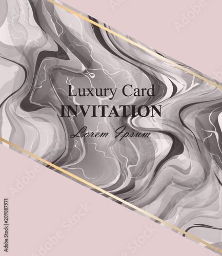 Marble texture card Vector. Beautiful stone pattern. pastel colors