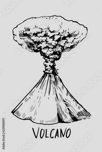 Sketch of two volcano