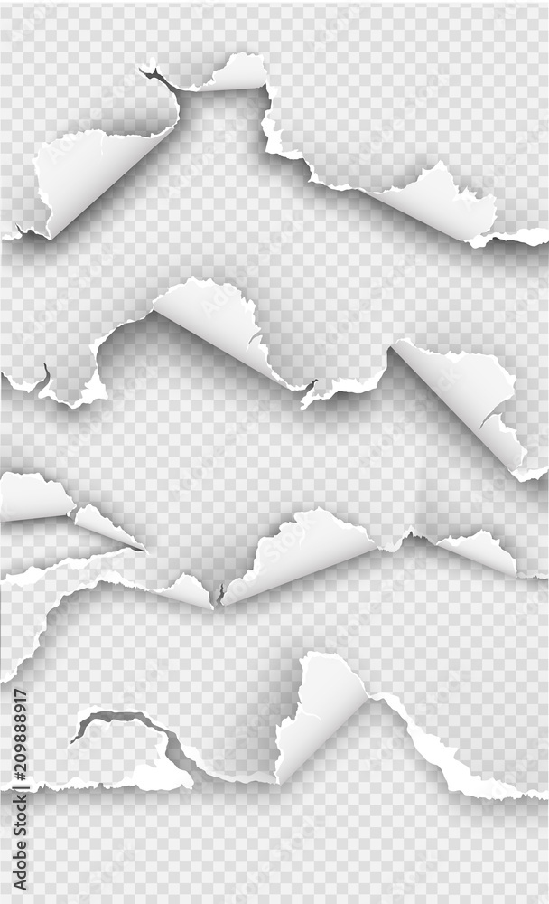transparent design ripped templates torn paper