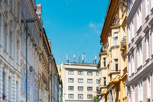 Street view of downtown in Bratislava  Slovakia