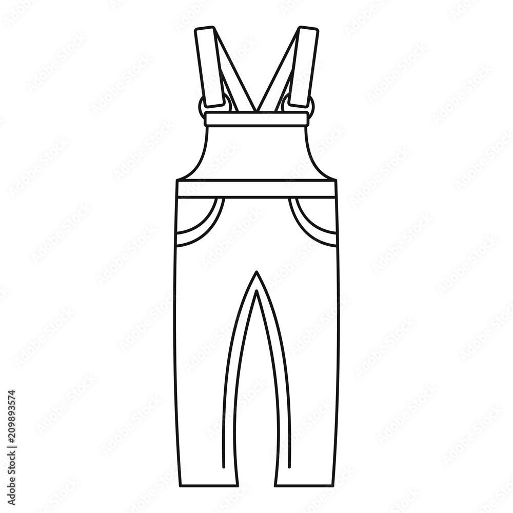 Jeans work pants icon. Outline illustration of jeans work pants vector icon for web design isolated on white background Jeans work pants icon. Outline illustration of jeans work pants vector icon for web design isolated on white background