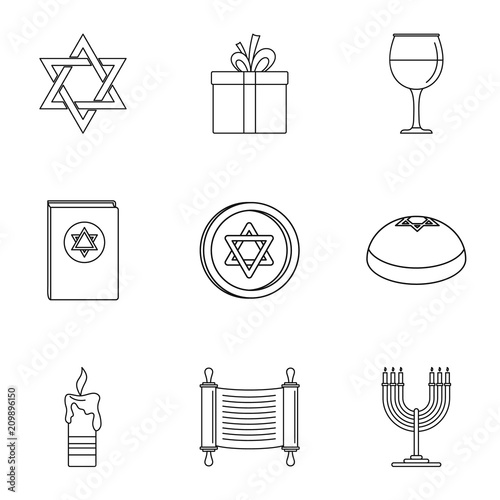 Fanatic icons set. Outline set of 9 fanatic vector icons for web isolated on white background