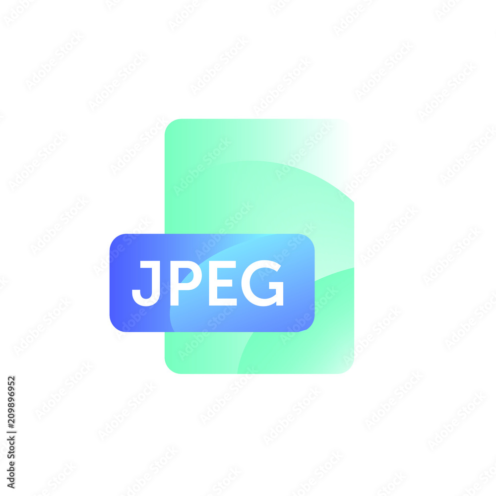 JPEG format icon. Vector. Gradient flat style. Bright, fashionable illustration of icons. Image is isolated on white background. A modern icon for the site and presentation. JPEG format icon. Vector. Gradient flat style. Bright, fashionable illustration of icons. Image is isolated on white background. A modern icon for the site and presentation.