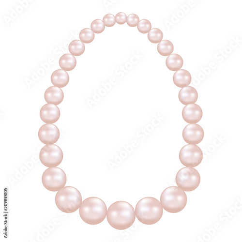 Fotografie, Obraz Pearl necklace mockup