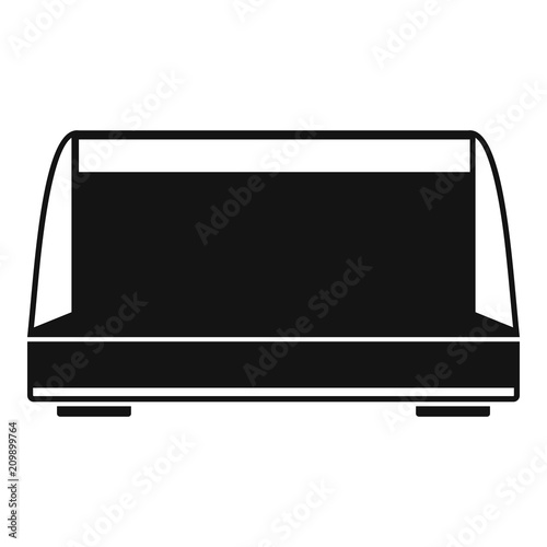 Commercial fridge icon. Simple illustration of commercial fridge vector icon for web design isolated on white background