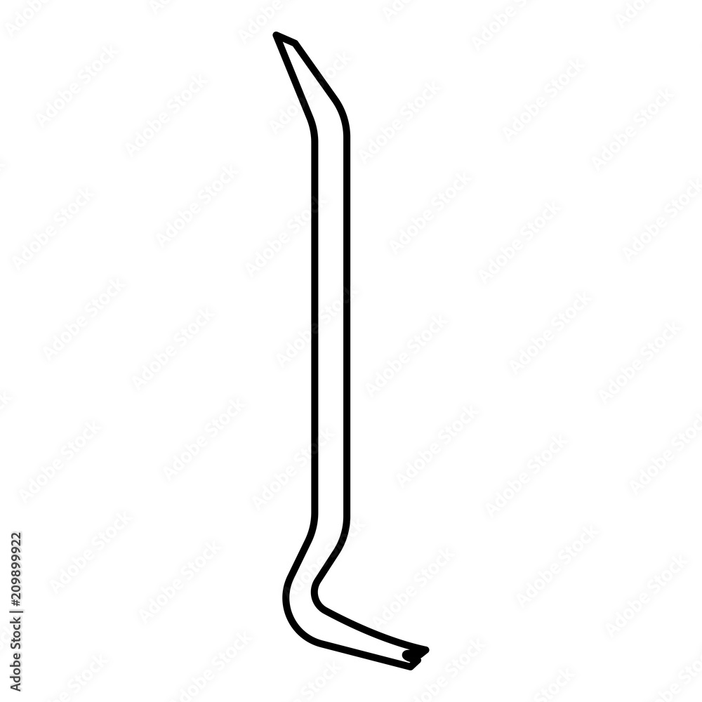 Pinch bar icon black color illustration flat style simple image Pinch bar icon black color illustration flat style simple image