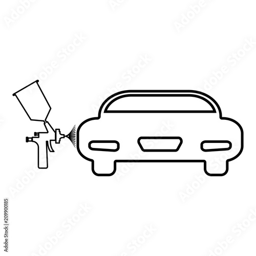 Painting machines icon black color illustration flat style simple image