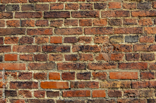 Red brick wall background