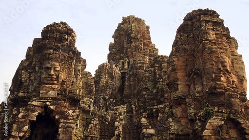faces of Bayon, Angkor Thom, historical ruins of Angkor Khmer Empire, Siem Reap, Cambodia © Joppi
