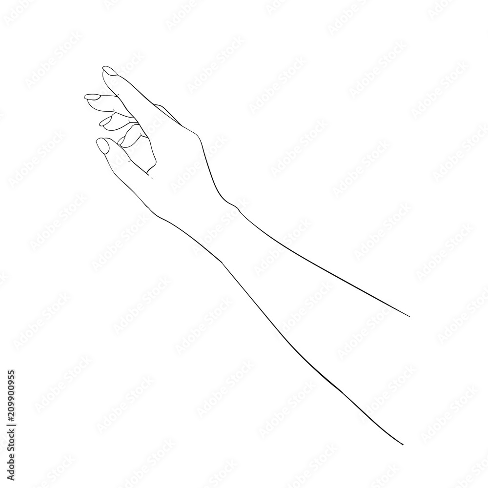 Salon procedure of manicure. Elegant arm of a woman. Ilustration for cosmetic for hands - cream or lotion. Salon procedure of manicure. Elegant arm of a woman. Ilustration for cosmetic for hands - cream or lotion.