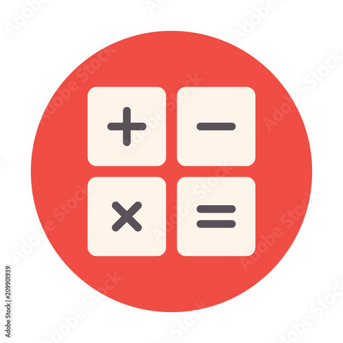 Calculator Icon Flat Graphic Design