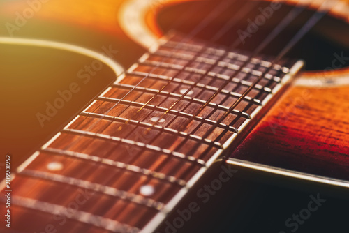 acoustic guitar closeup