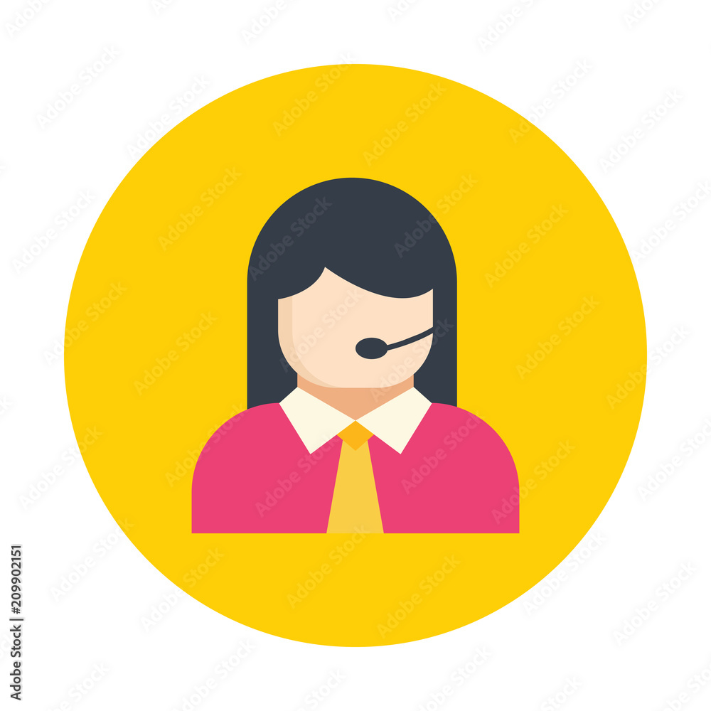 Call center operator icon Call center operator icon