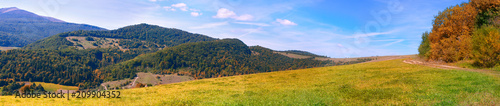 Panorama of the Carpathian mountains