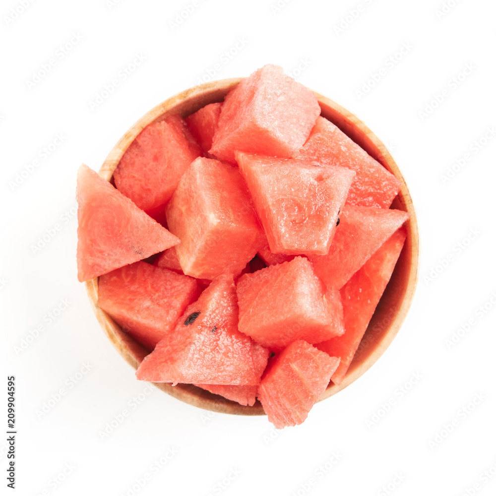 Sliced ripe watermelon on white background Sliced ripe watermelon on white background