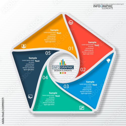 Abstract 3D Paper Infographics