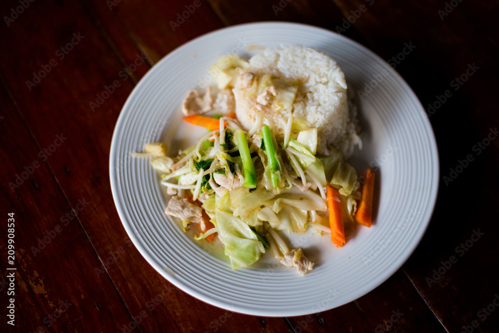 Pork and vegetable thai stirfry Pork and vegetable thai stirfry