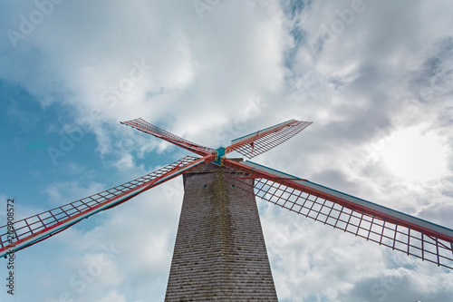 Old traditional wooden Windmill 
