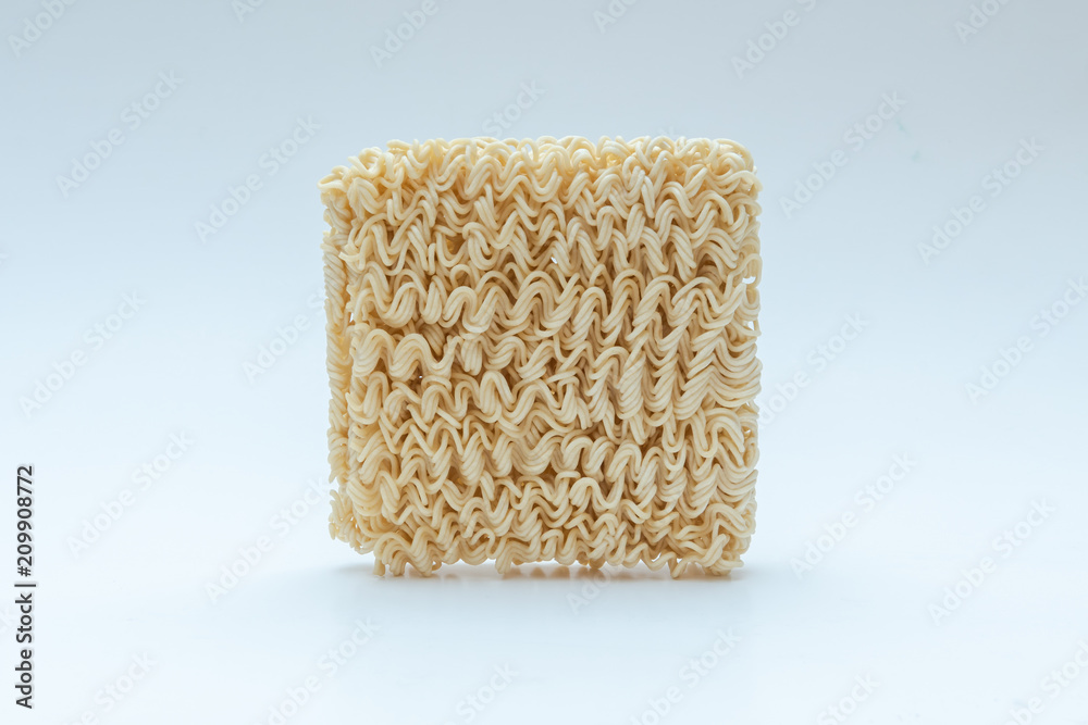 Top View of Instant Noodles isolated on White Background Top View of Instant Noodles isolated on White Background