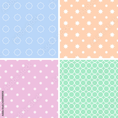 Set of four seamless patterns