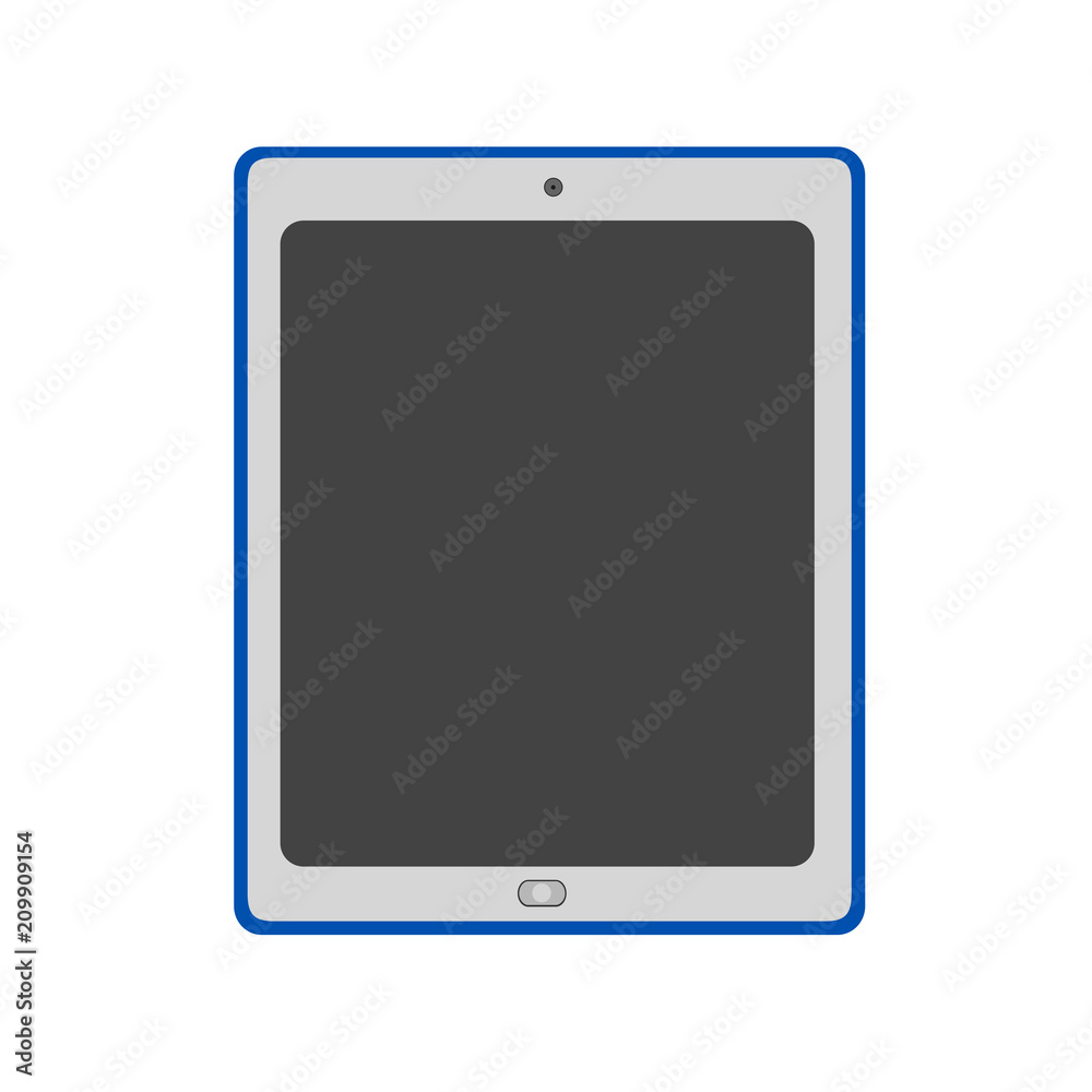 Modern digital tablet technology device icon on white background Modern digital tablet technology device icon on white background