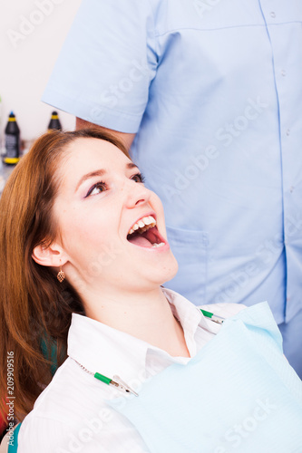 Woman in a Dentist office