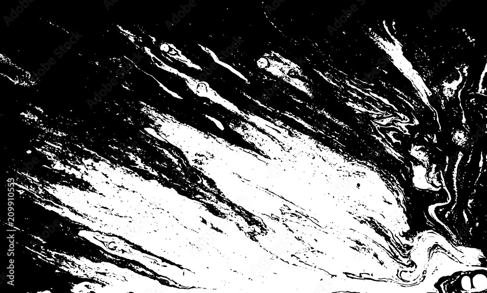 Black and white liquid texture. Marbled illustration. Abstract vector background. Monochrome marble pattern. Black and white liquid texture. Marbled illustration. Abstract vector background. Monochrome marble pattern.