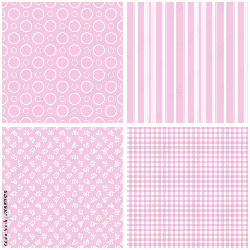 Retro different seamless patterns.