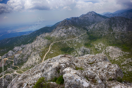 View from top of Tulove grede, parth of Velebit mountain in Croatia © Nino Pavisic