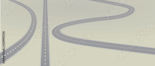 Roads set. vector illustration